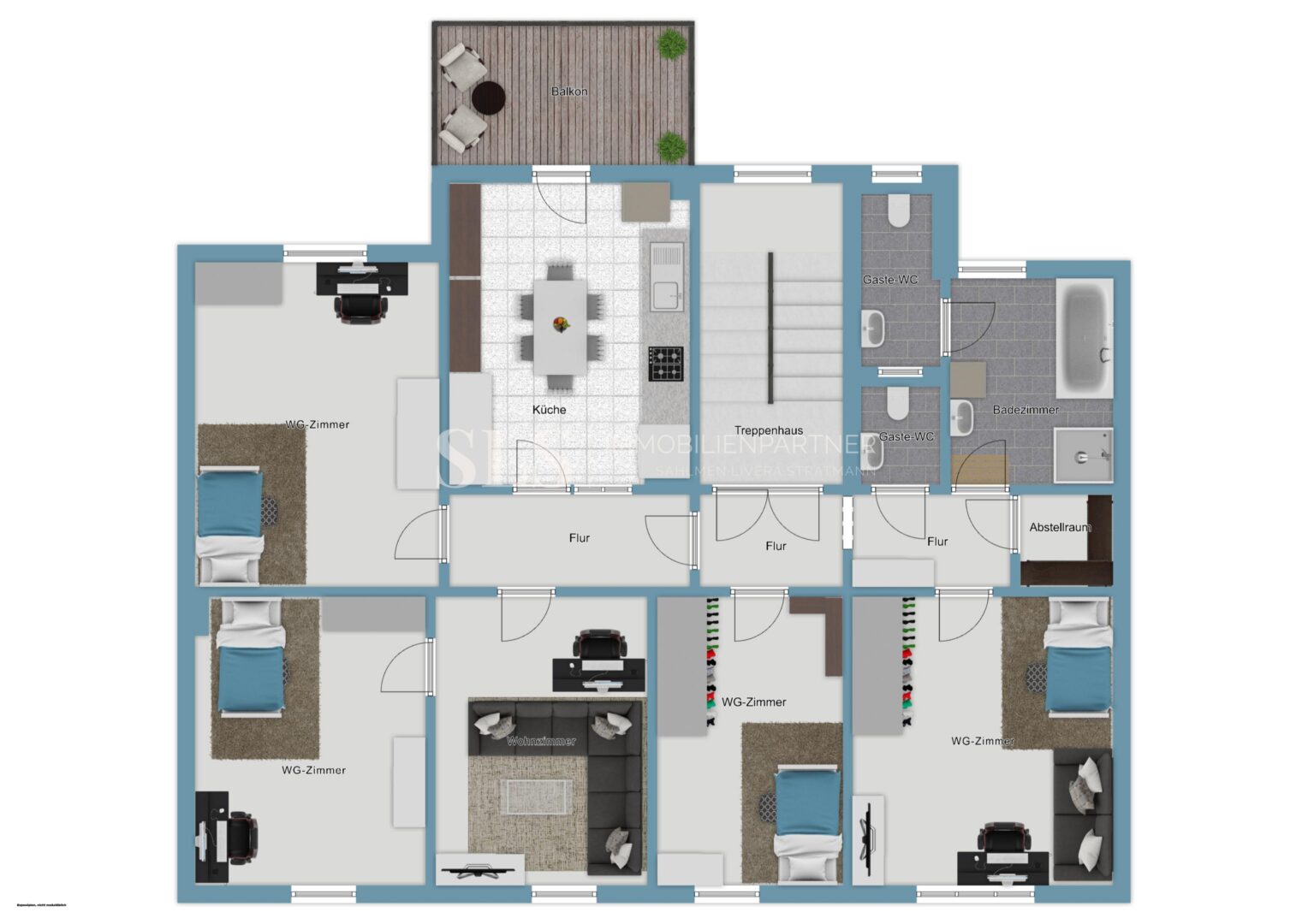 Grundriss-Skizze 1. OG