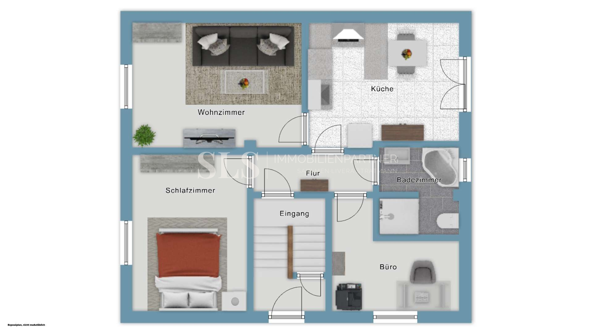 Grundriss-Skizze Erdgeschoss