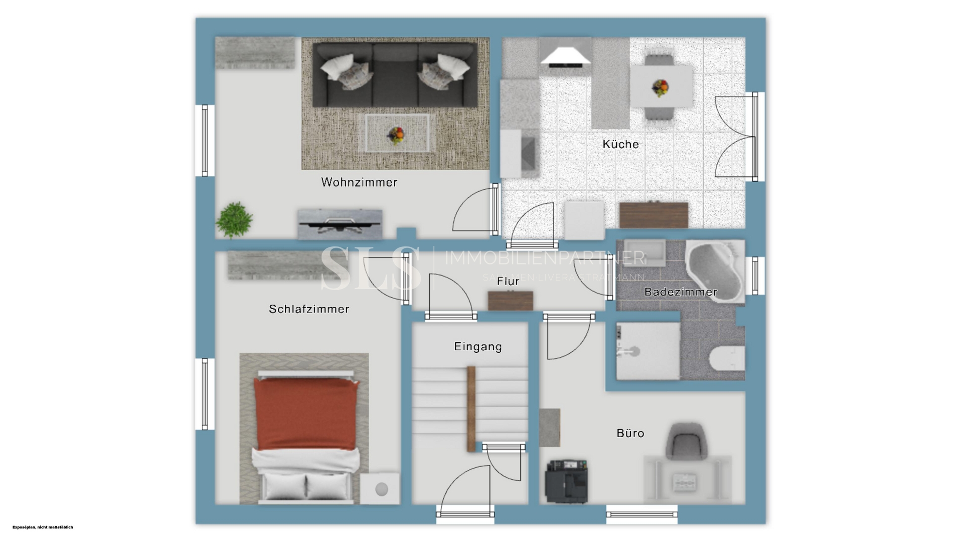 Grundriss-Skizze Erdgeschoss