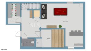 Grundriss / Skizzierung UG