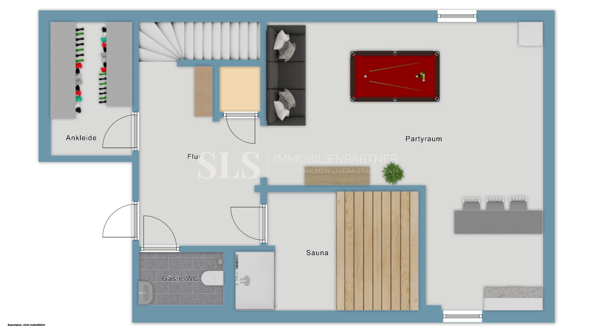 Grundriss / Skizzierung UG