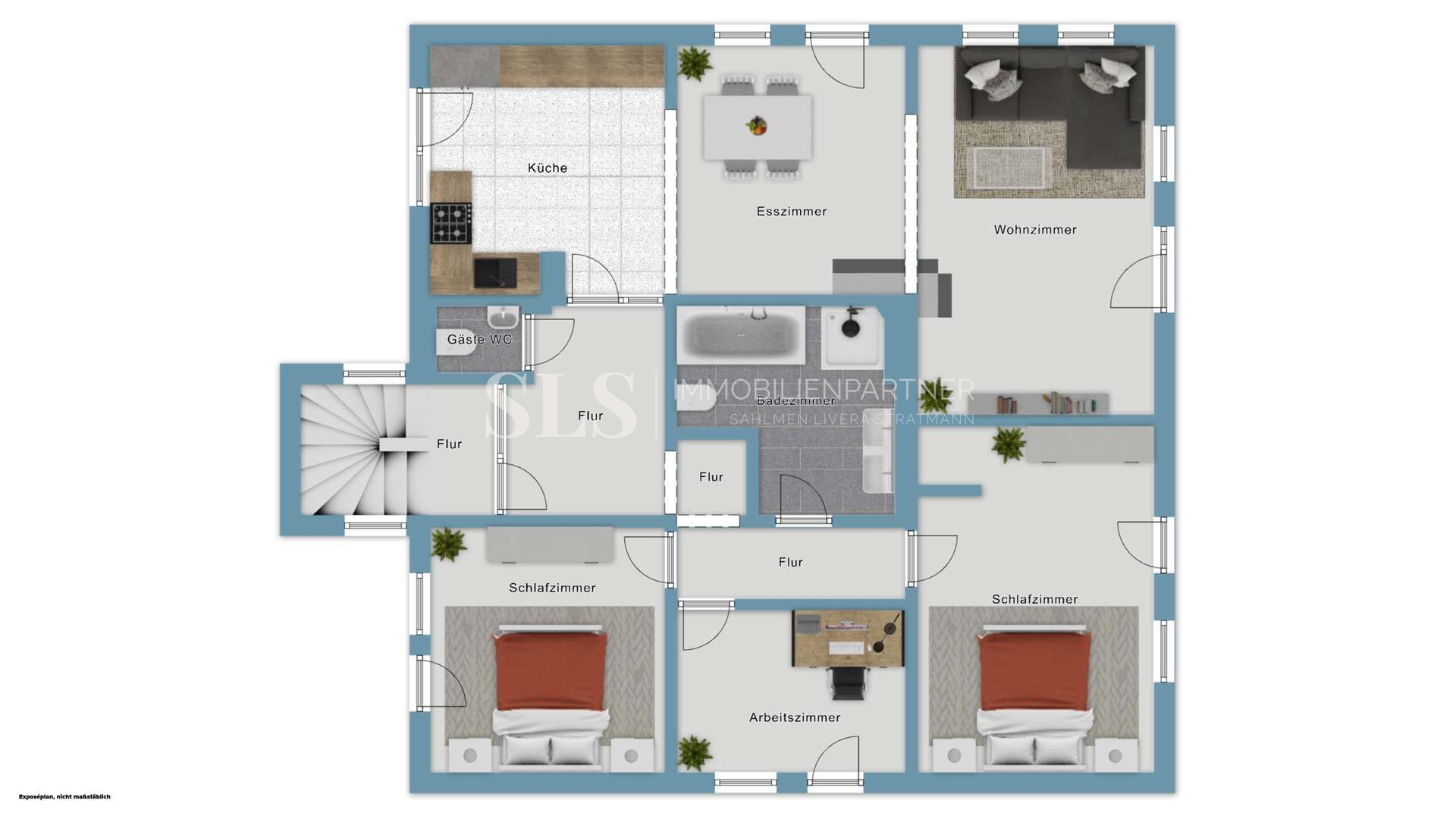 Grundriss-Skizze 1.OG