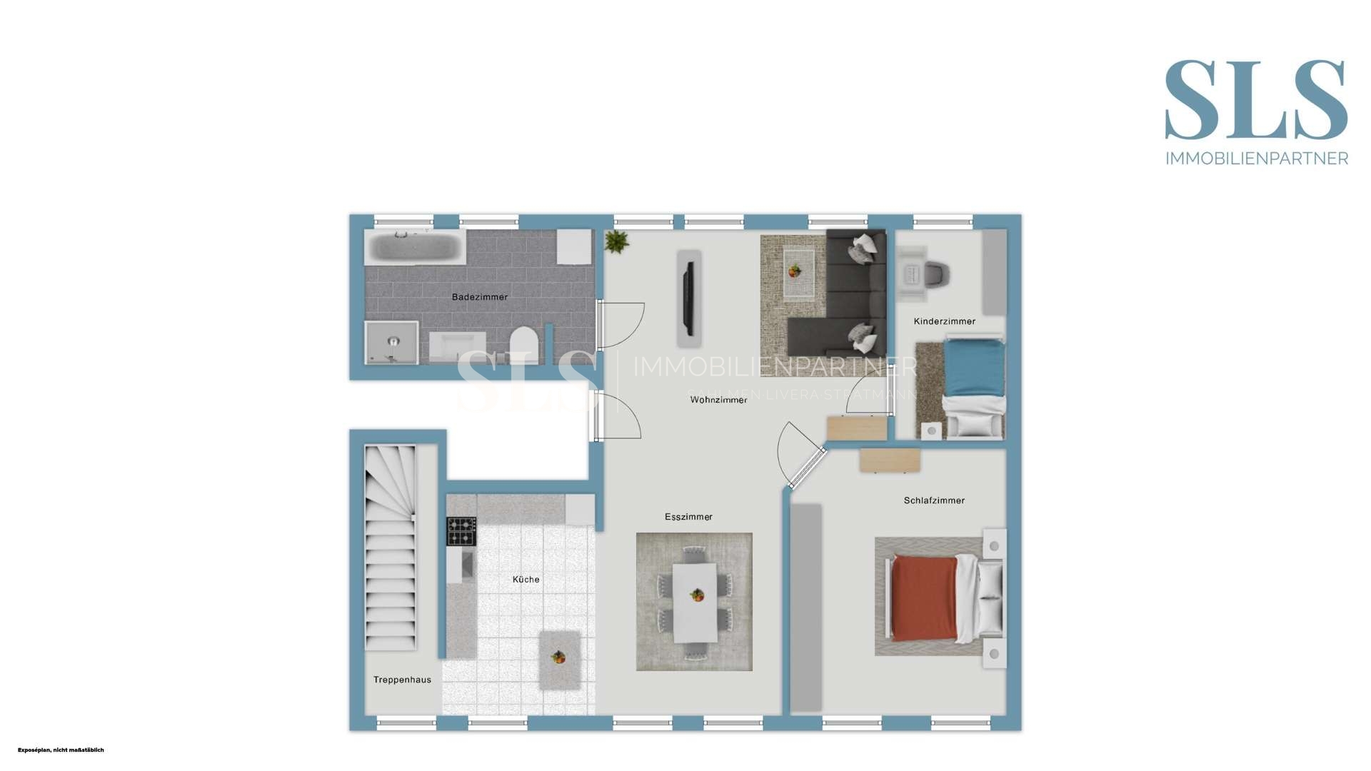 Grundriss-Skizze 1. Obergeschoss