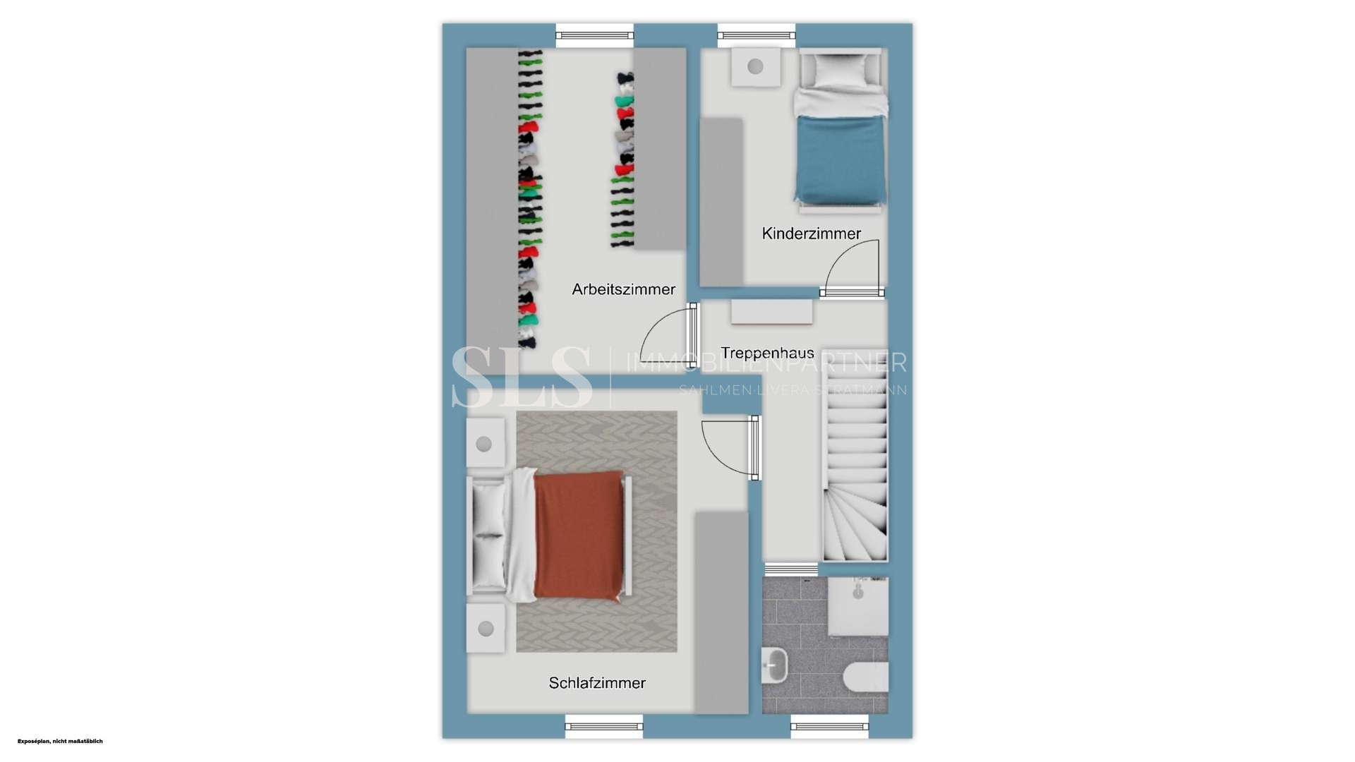 Grundriss Skizze 1. Obergeschoss