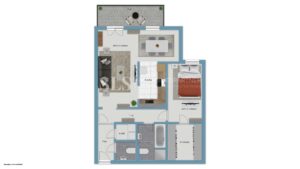 Grundriss-Skizze 2.OG hinten links