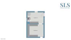 Grundrißskizze Bungalow KG