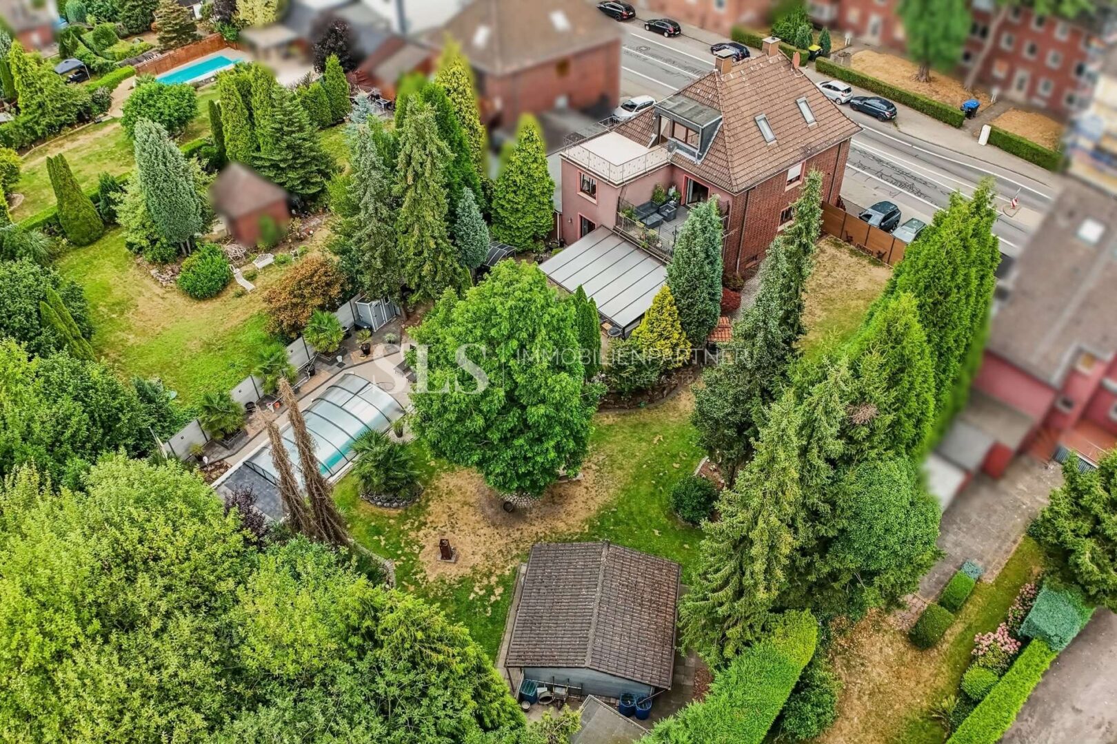 Luftaufnahme Garten