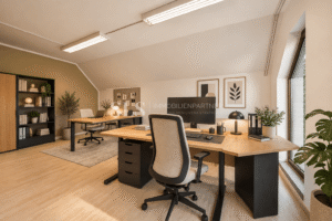 Beispiel Arbeitszimmer KI-generiert