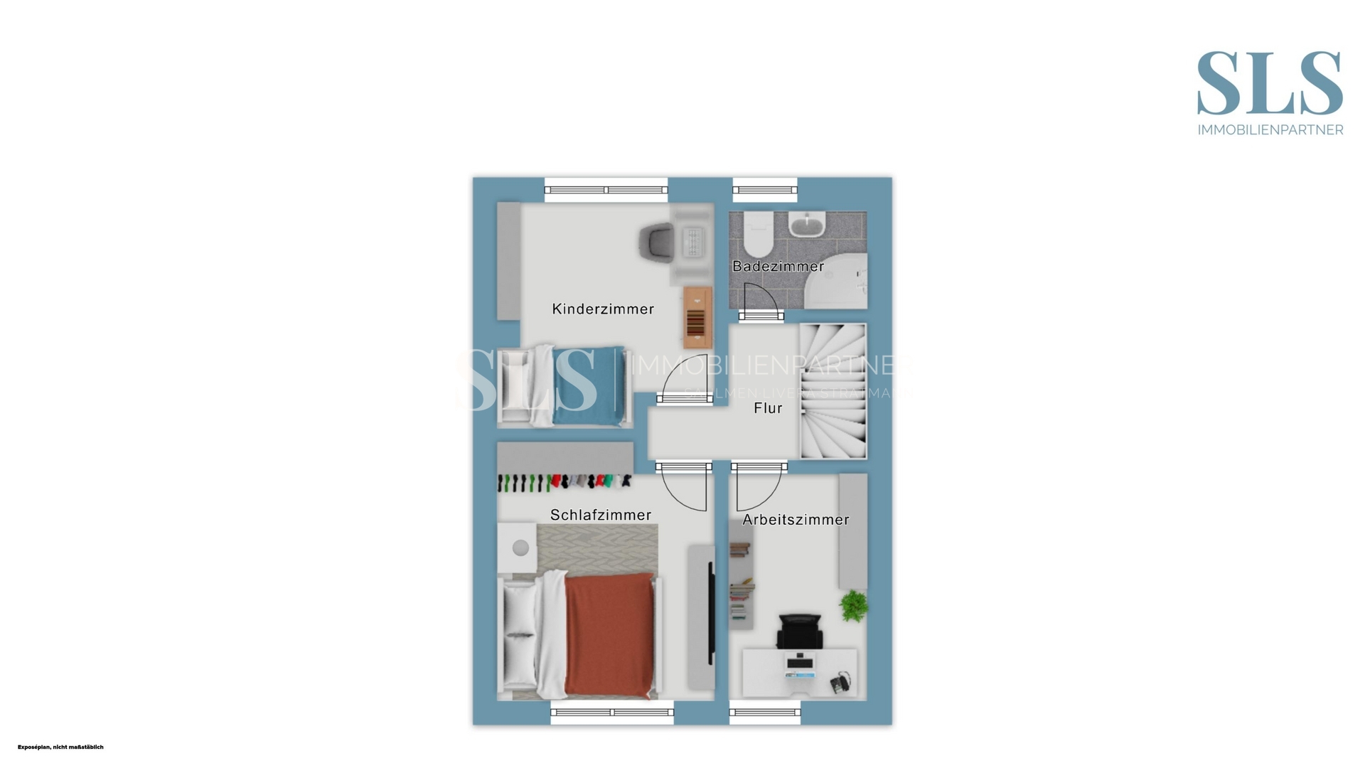 Grundrissskizze Obergeschoss