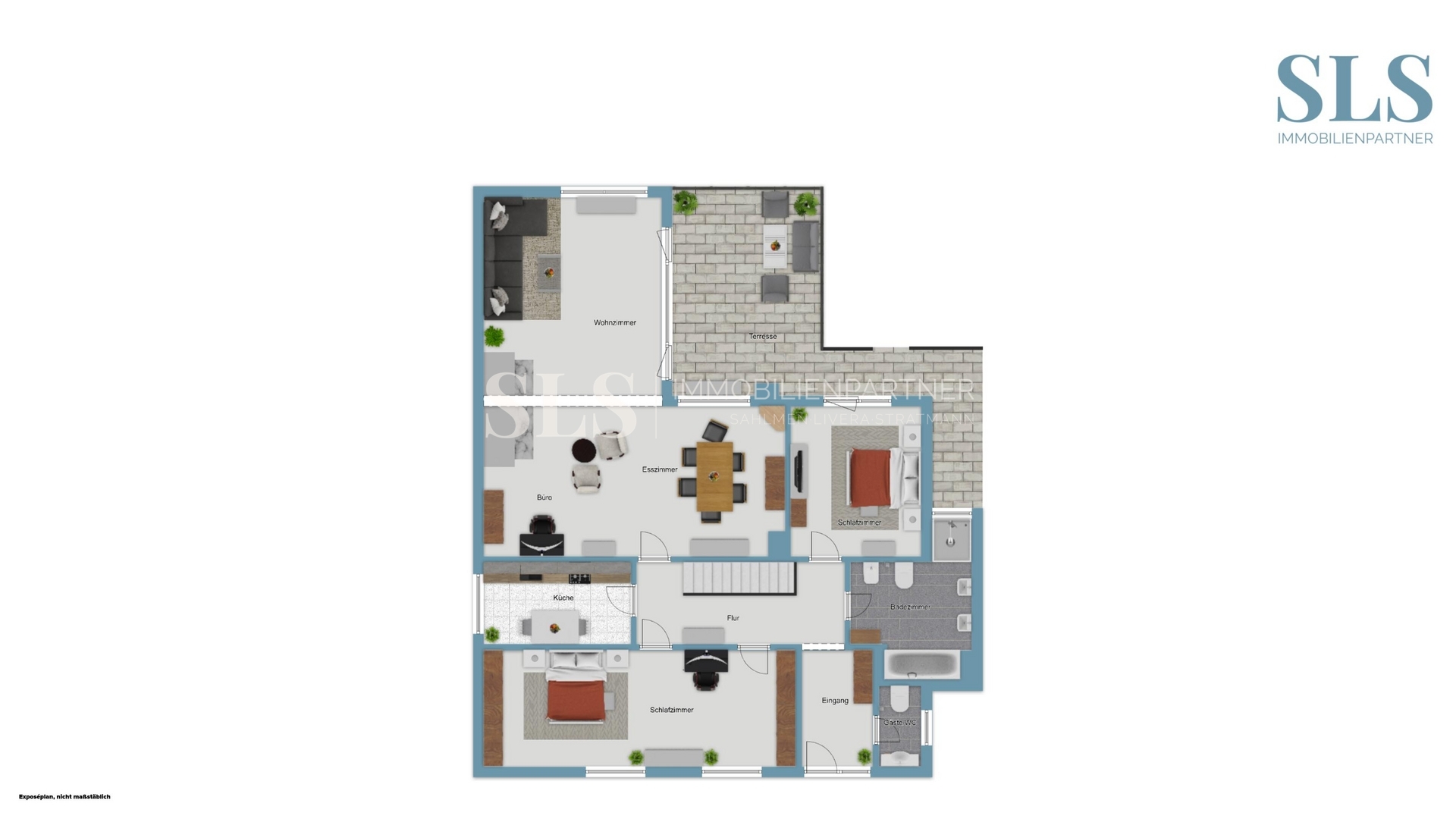Grundrissskizze Bungalow