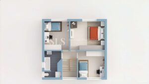 Grundriss-Skizze 1. Obergeschoss